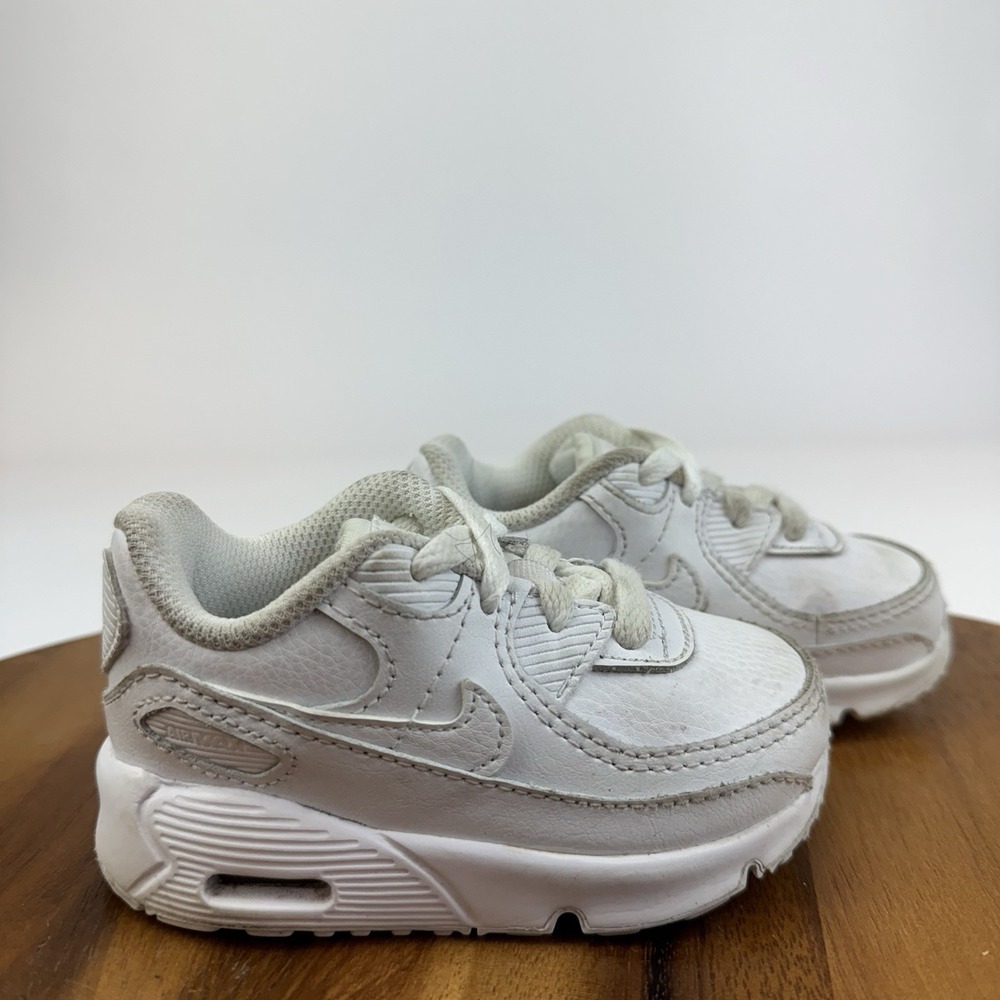 Baby Toddler Nike Air Max 90 White Leather Casual Walking Sneakers Shoes Size 5